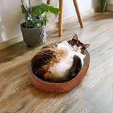 ComSaf Cat Scratching Board Cat Scratcher Indoor Bed Durable Cardboard Oval Bowl view 7