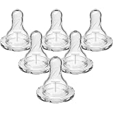 Dr. Brown's Narrow Anti-Colic Level T Baby Bottle Nipple, 0m+, 6-Pack