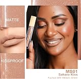 Oulac Matte Liquid Nude Lipstick Beige Brown 4.5ml MS01 Vegan Cruelty Free view 2
