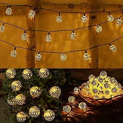 Solar String Lights for Outside, 9.8FT 20LED