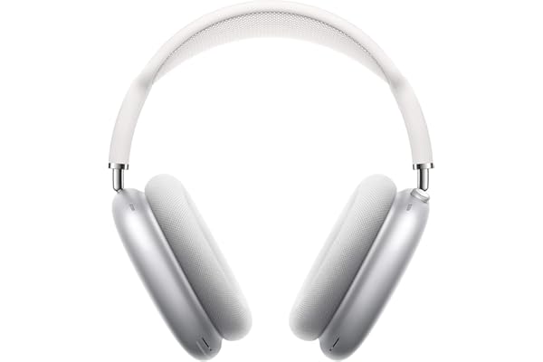 Apple AirPods Max Wireless Over-Ear Headphones, Active Noise Cancelling, Transparency Mode, Personalized Spatial Audio, Dolby Atmos, Bluetooth Headphones for iPhone – Silver