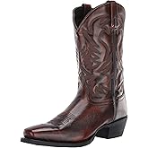 Laredo 68358 Stillwater Tan Black Square Toe Mens Western Cowboy Boots