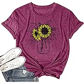 Sunflower Tank Top for Women Sleeveless Summer Tops Cute Flower Graphic Tops