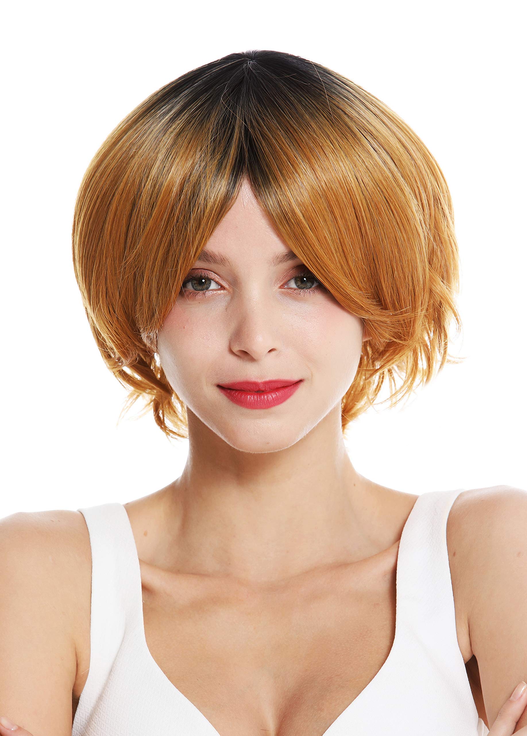 WIG ME UP - RGF-6250A-SP1BGOLD women's quality wig cheeky short very voluminous parting ombre mix black copper blonde