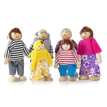 wooden family dolls