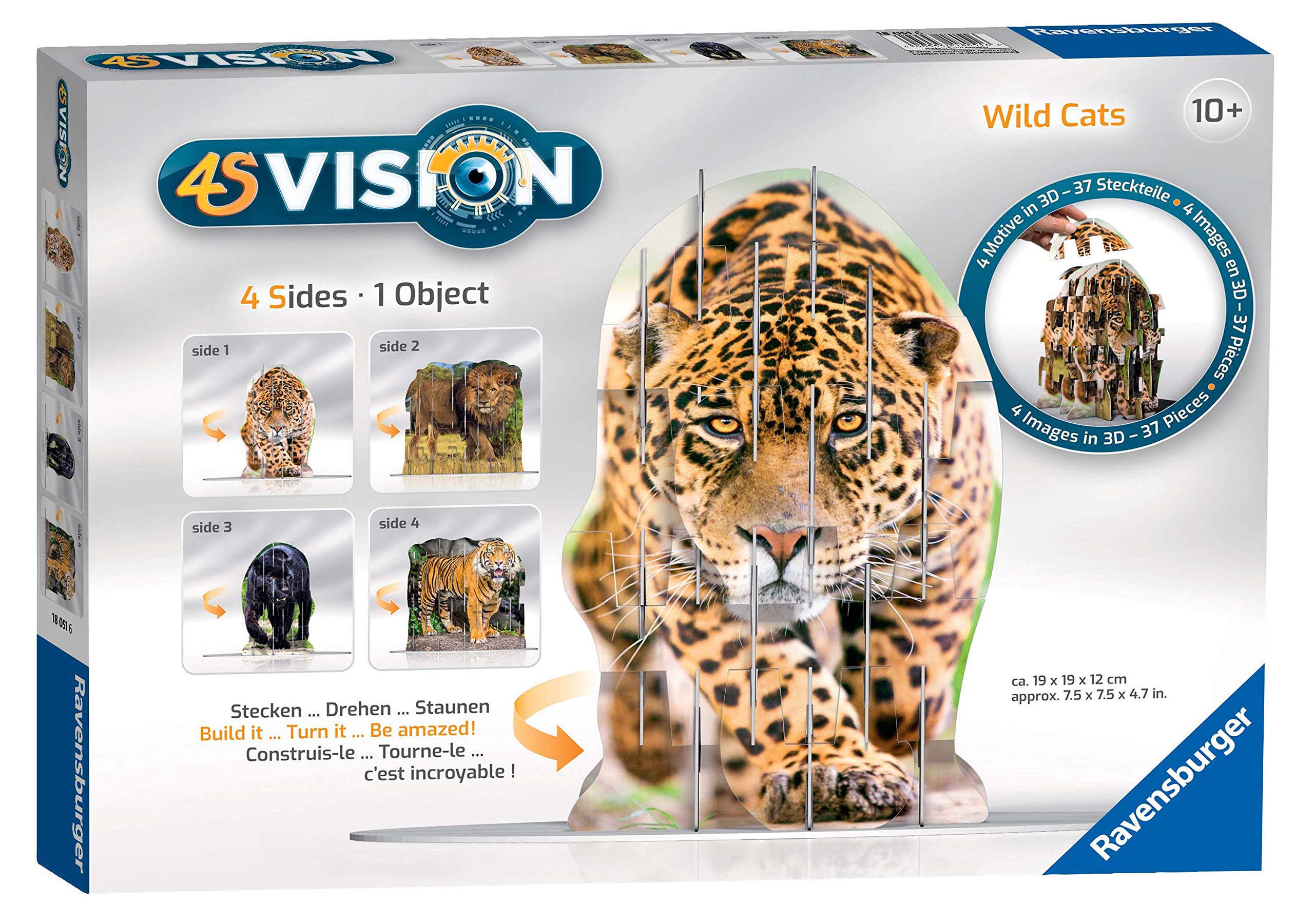 Ravensburger 4S Vision Wild Cats Slot Fit 3D Puzzle