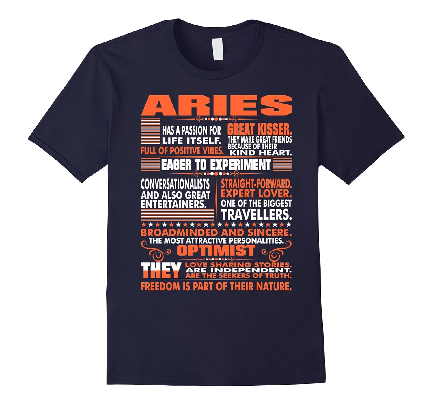 Aries Great Kisser Kind Heart Optimist Zodiac Tshirt-ANZ