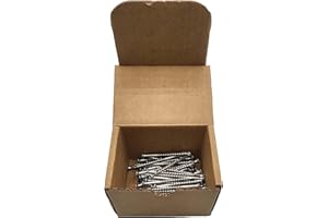 #8 Square Drive Deck Screws in18-8 Stainless, Type 17 Wood Cutting Point, 100/Box (#8 x 2-1/2")