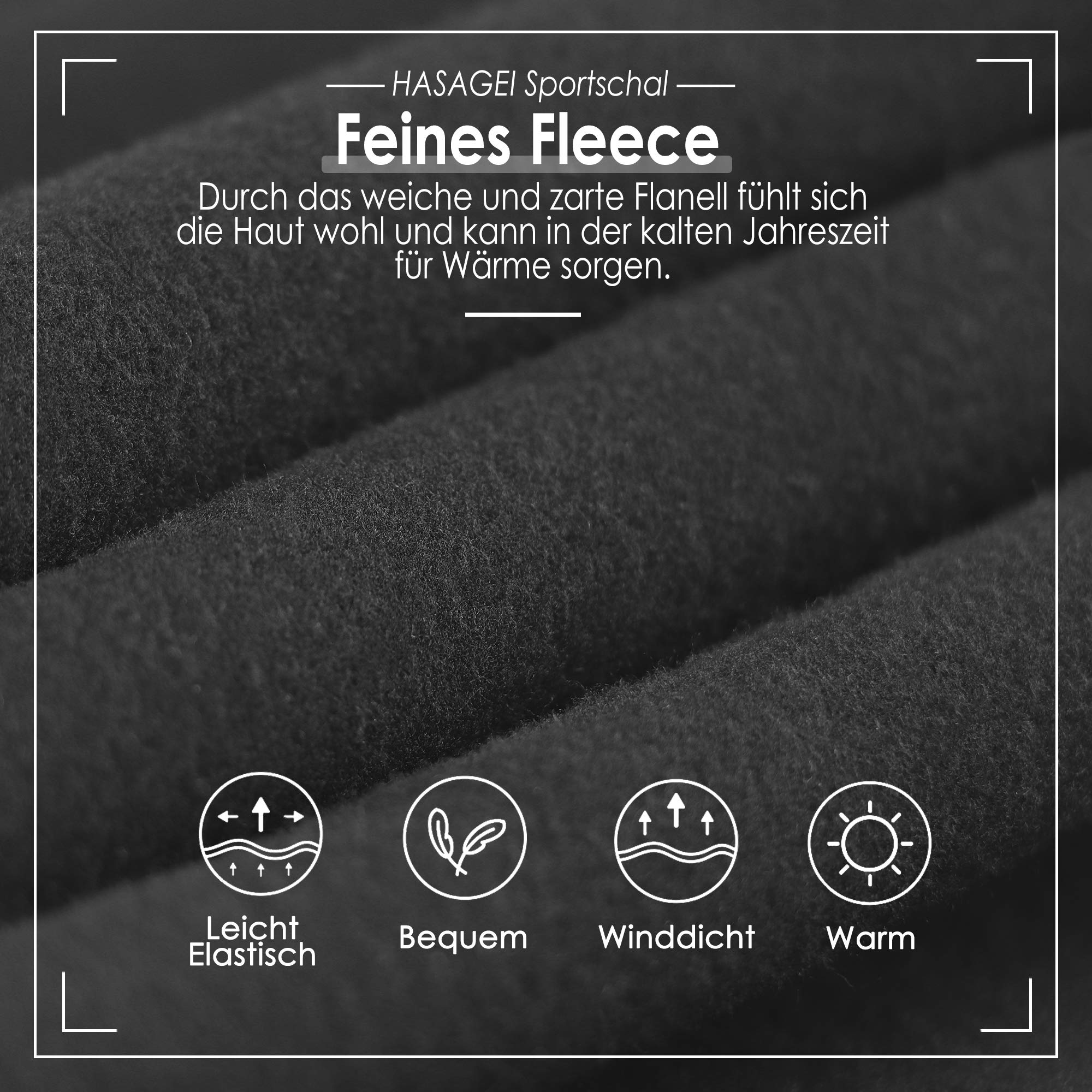 HASAGEI Loopschal Winddicht Multifunktionstuch Winter Fleece Neckwarmer Herren Loop Schal Damen Halstuch Warm Halten Sportschal Halswärmer für Skifahren Fahrrad Jogging 6