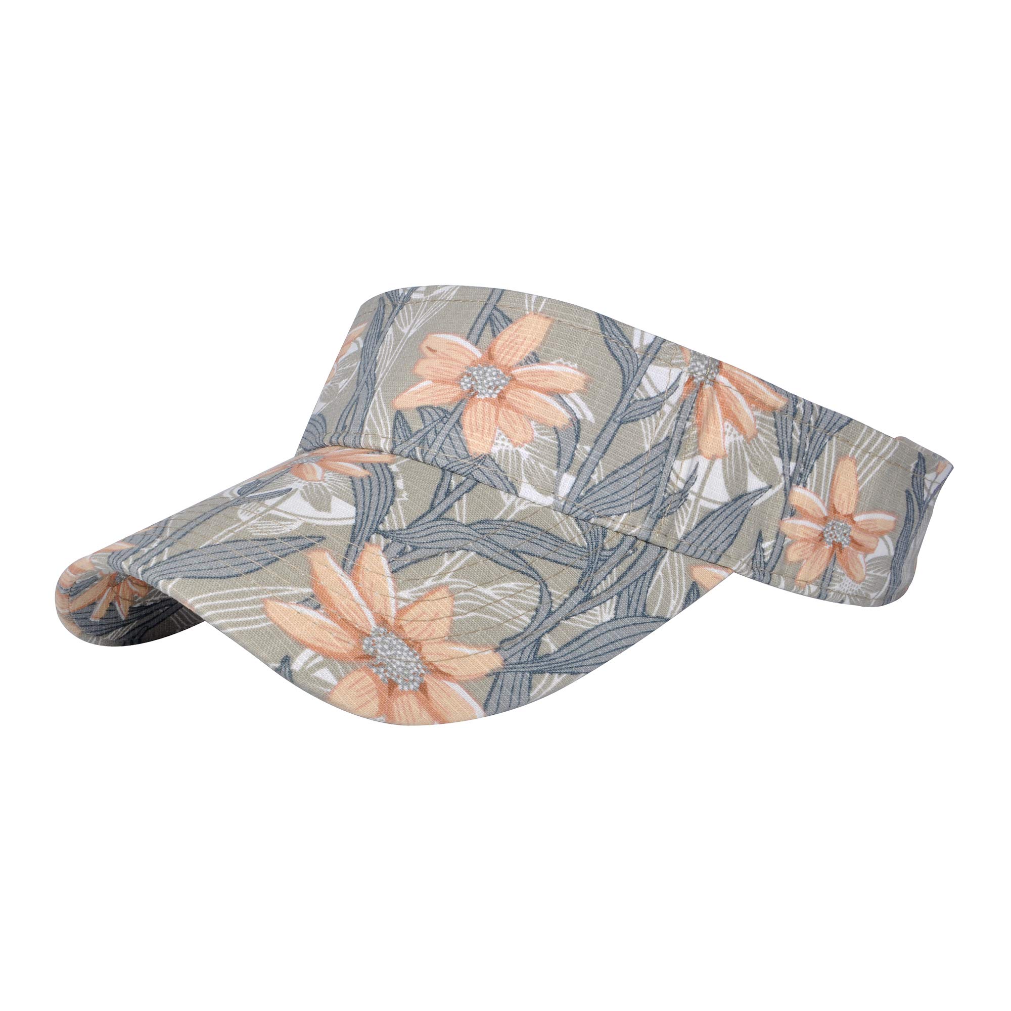 ZLYC Print Sports Sun Visors for Women Girls (Khaki)