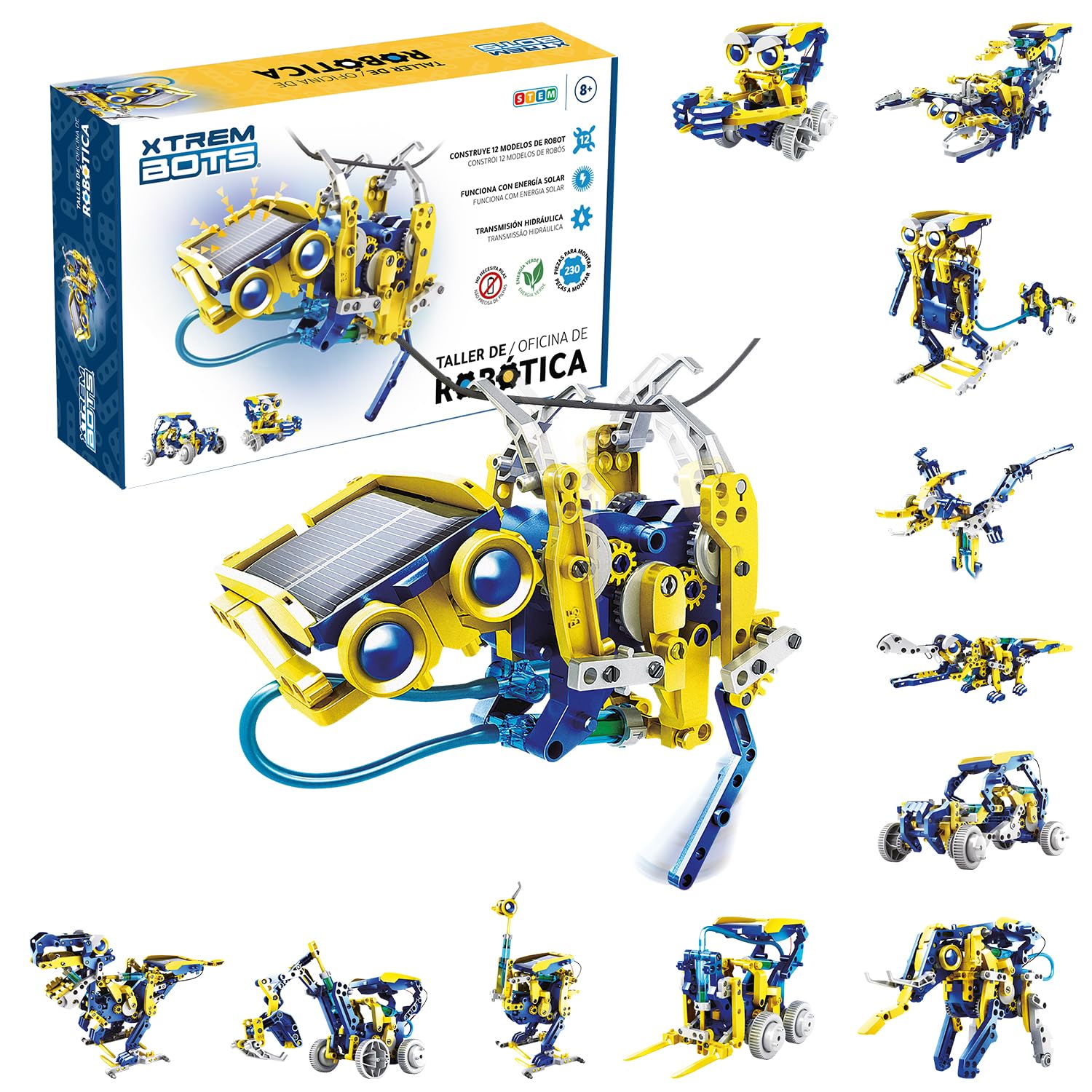 Xtrem Bots - Robotics Workshop | Robot for Kids | Kit 12 Robots in 1 | Robot Kids 8 Years old | Robotics for Children 10 Years old (Robotics Workshop)