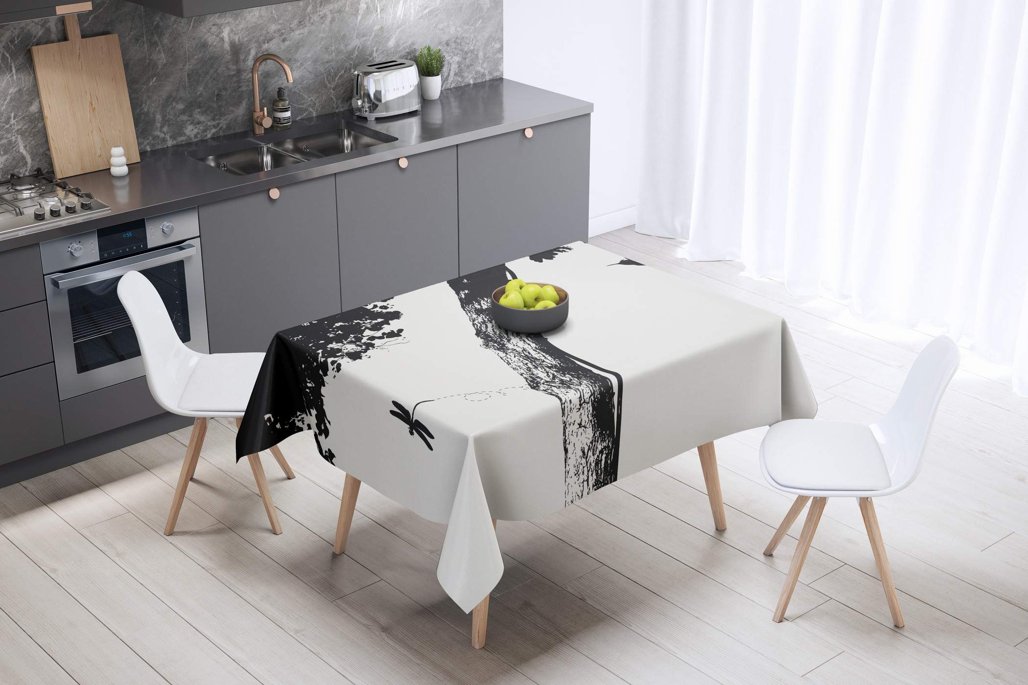 Bonamaison Kitchen Decoration, Tablecloth, 140cm x 140cm - Designed and Manufactured in Turkey