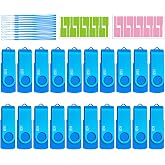 1GB 20-Pack Bulk Flash Drive Nicepicten Zip Drive USB 2.0 Thumb Drive Pack | USB Jump Drives Multipack Memory Stick Pendrive for Backup - 1GB Blue