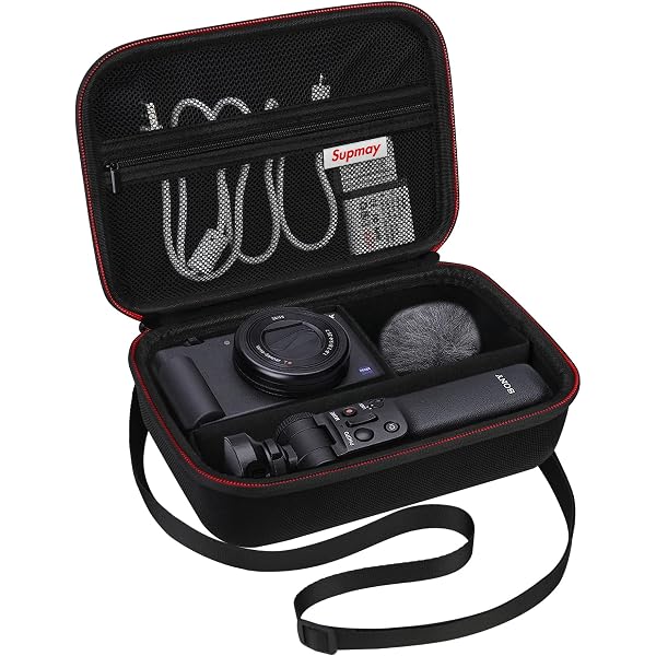 Étui Rigide étanche LEKUFEE Pour Sony ZV-1 / ZV-1F / ZV-1 II - Mousse Découpée Pour Caméra, 3 Batteries, Grip - Protection IP67, 24x15x7cm - 7