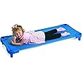 Children’s Factory Value Line Fully Assembled Stackable Toddler Cots for Sleeping, Naptime, Preschool, Standard Size, Blue