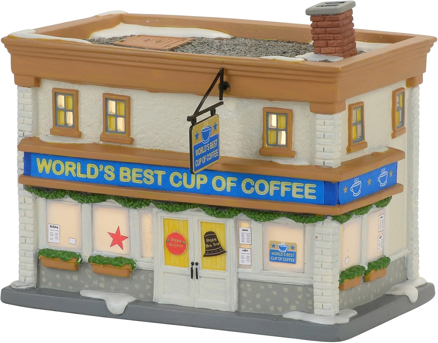 Department 56 Elf Village World's Best Cup of Coffee Shop Lit Building Amazon.ca Home & Kitchen