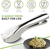 Oliver's Kitchen Premium Garlic Press Stainless Steel Mincer Lifetime Guarantee view 3
