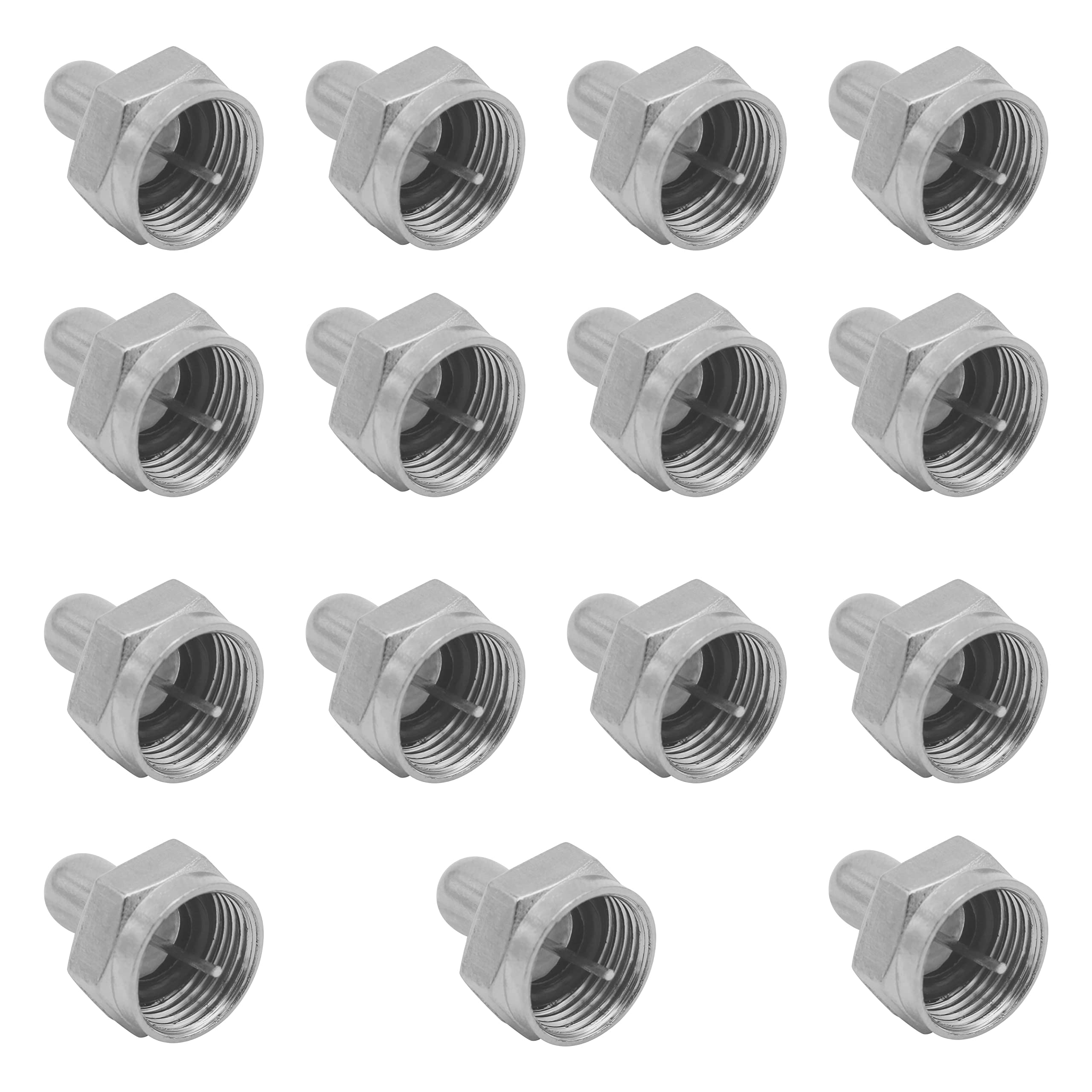 Fanbalunke Coax Cap Cover 15 Pcs F Type 75 Ohm Terminator Coaxial Terminator Caps for Ports on Splitter, AMP, Coaxial Cable, TV Antenna, Wall Plates, Booster