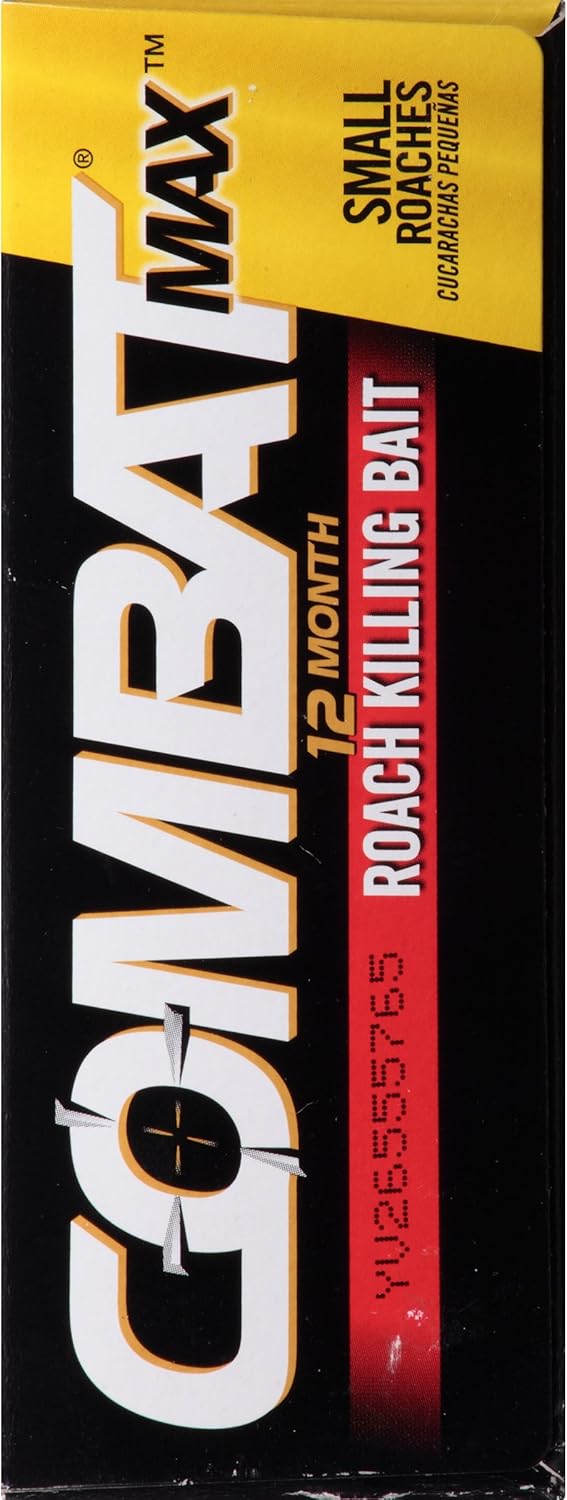 Combat Max 12 Month Roach Killing Bait, Small Roach Bait Station, Child-Resistant, 18 Count: Health & Personal Care