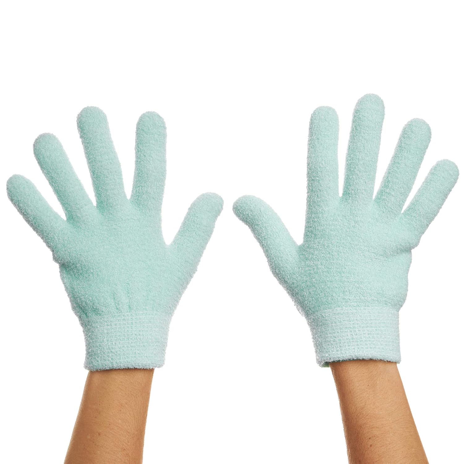 ZenToes Moisturizing Gloves with Gel Lining - Dry Hands Treatment - 1 Pair Hydrating Cracked Hand Healing Gloves - Repair Rough, Chapped Skin Overnight (Fuzzy Mint Green) : Beauty