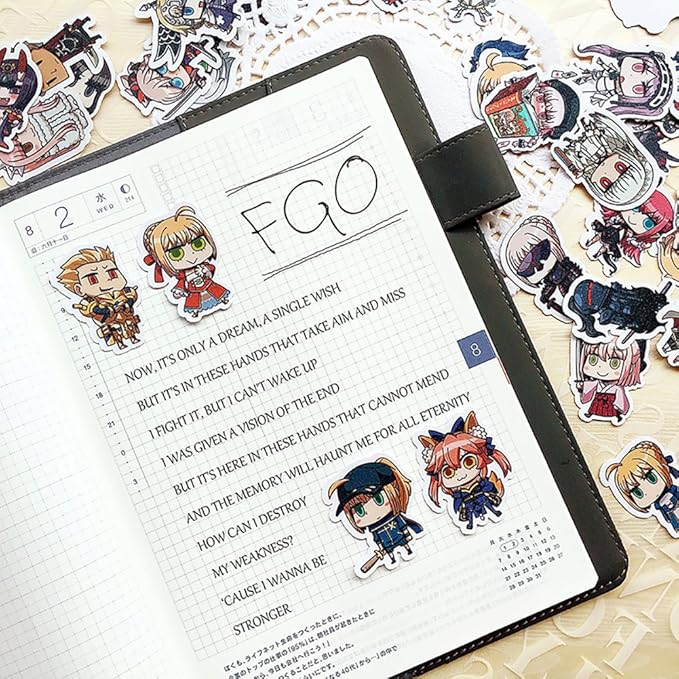 Amazon Com Wildforlife Fate Grand Order Fgo April Fool S Art Cute Chibi Reusable Vinyl Stickers 43 Pcs Arts Crafts Sewing