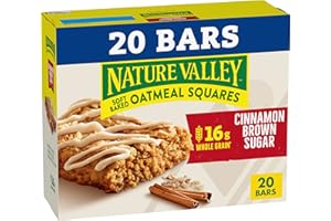 Nature Valley Soft Baked Oatmeal Squares, Cinnamon Brown Sugar, 20 Bars, 24.8 oz