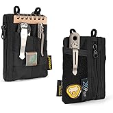 VIPERADE VE18-S Small EDC Pouch, Mini EDC Pocket Organizer for Men, EDC Pocket Organizer, 3 Slots with 2 Zipper Pockets Multitool Pouch