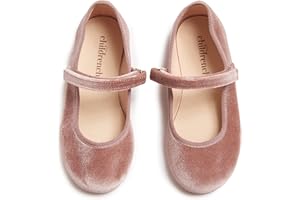 Childrenchic Mary Jane Shoes for Girls – Classic & Comfortable Dress Shoes for Toddlers & Kids – Perfect Flats for School, Play, and Special Occasions (Velvet)
