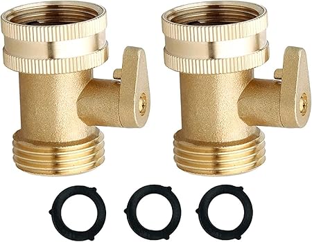 Amazon.com : Heavy Duty Brass Garden Hose Shut Off Valve [2 Pack