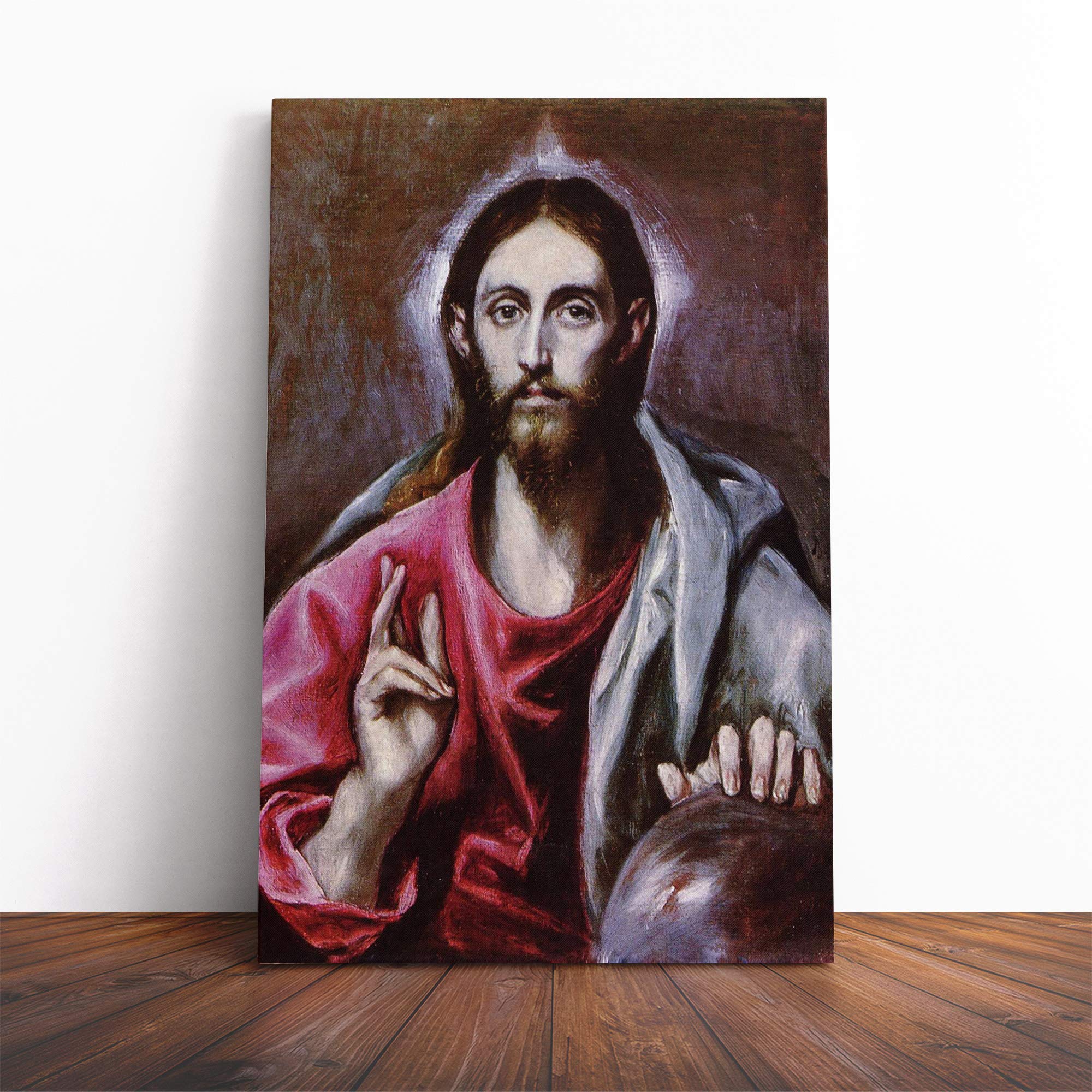 El Greco Christ Canvas Print | Gallery Wrapped 30mm Frame Wall Art | 20x14 inches | Ready to Hang | Modern Religious Picture | Living Room Bedroom Lounge Office