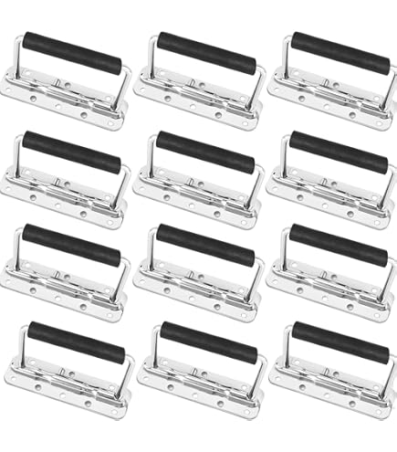 Lot De 12 Poignées à Ressort HOIGON 14x4cm | Poignée PVC Pour Malle Outils Bateau | Capacité 50kg
