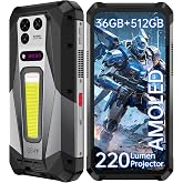 8849 Tank 5 eSIM Rugged Phone 5G, 6.73&rsquo;&rsquo; 3K AMOLED Smartphone Android 16 | With 220LM/2K Projector, Waterproof Heavy Duty Industrial Work Cell Phone Unlocked,Large Battery OTG for Construction Camping