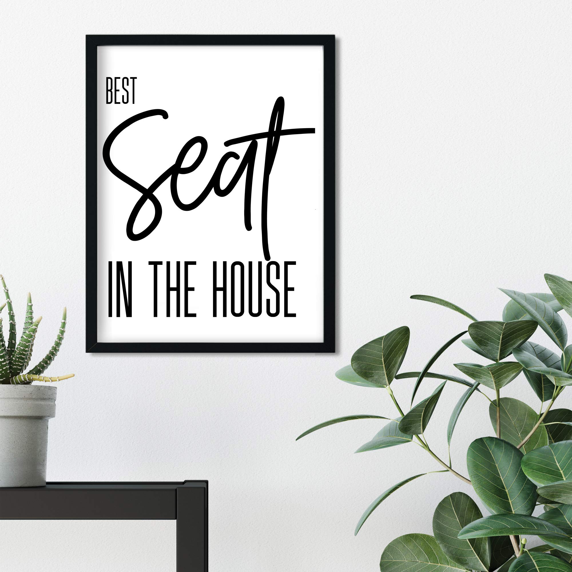 Little Angels Jamboree Best Seat In The House Bathroom Toilet Prints Wall Art Poster Funny Humour Home Pictures Modern Minimal