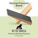 BAM BOO BOX Bamboo Door Stoppers Non-Slip Rubber Base Set of 2 Wooden Door view 7