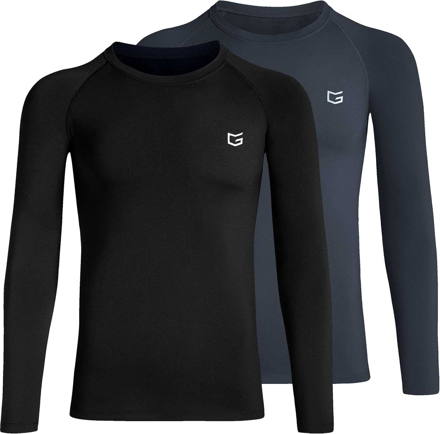 Boys' Compression Shirt Youth Fleece Thermal Long Sleeve Cold Gear Undershirts for Boys: Clothing