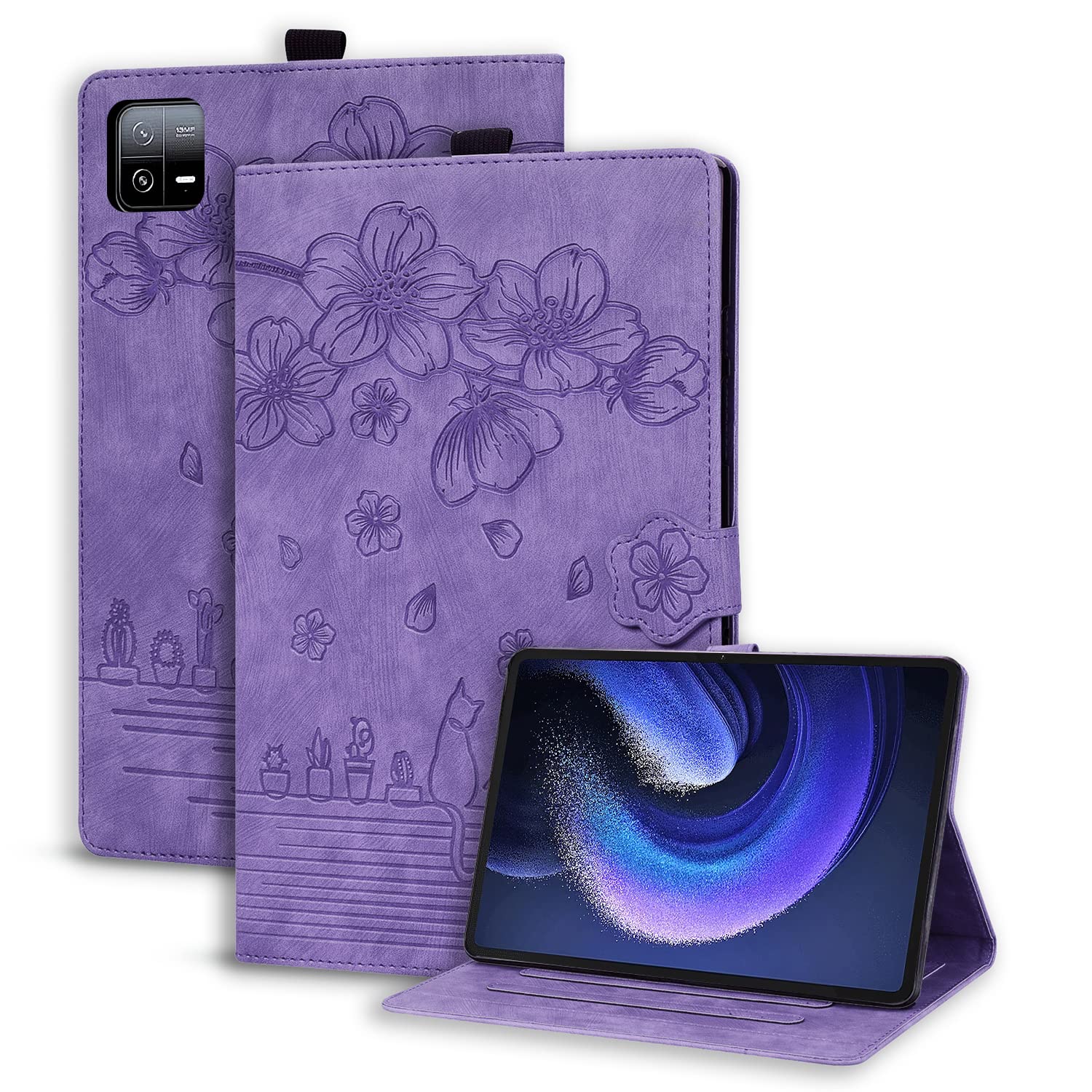 Succtopy Case Xiaomi Pad 6/Pad 6 Pro 11 Inch 2023,Folio Flip PU Leather Cover with Pen Holder Xiaomi Pad 6 11" 2023,Protective Tablet Case with Stand Function Xiaomi Pad 6 Pro 11" 2023,Purple