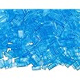 Minizfigs 1x2 Tiles Transparent Light Blue, 550 PCS, Bulk Flat Building Bricks Toy for Kids, Perfect for Water Bricks, Compatible with Lego Bricks, Building Block Sets Parts and Pieces Lot