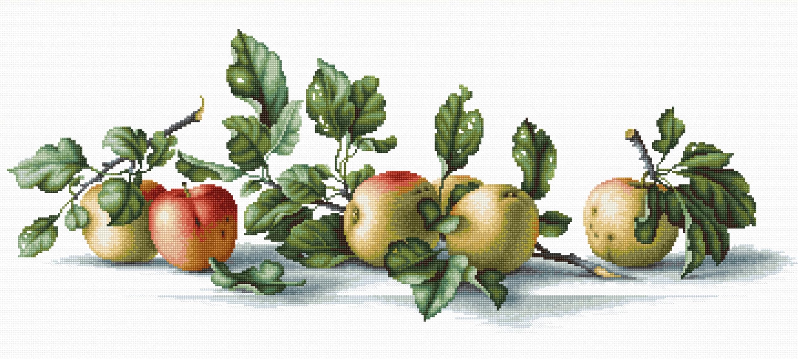 Luca-S Apples Counted Cross Stitch Kit, Pack of 1