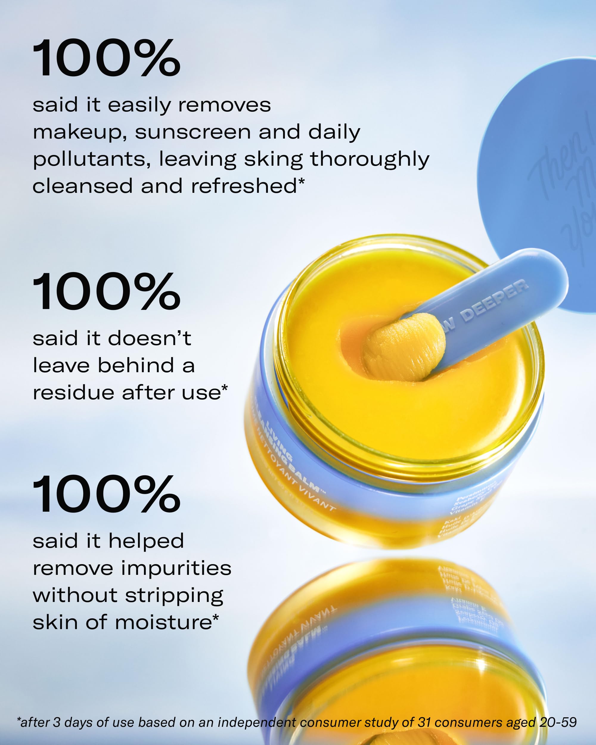 Then I Met You Living Cleansing Balm, Melts Makeup & Sunscreen, Non-Stripping Zero Residue Oil Cleanser with Seaberry, Olive, Grape Seed Oils, Vit E & Persimmon, First-Step Clean Vegan Korean Skincare
