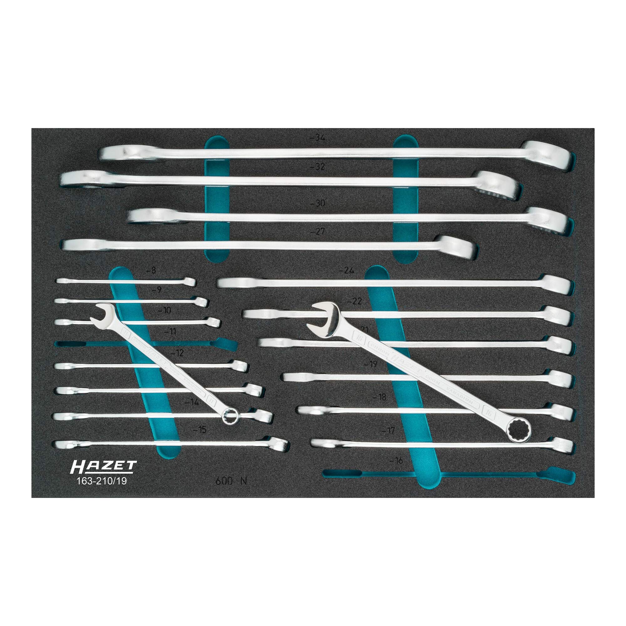 Hazet Combination Spanner Set, 163-210/19