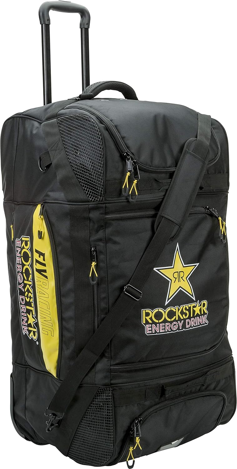 Fly Racing 2021 Rockstar Roller Grande Gear Bag (Black/Yellow): Automotive