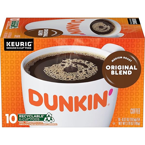 DUNKIN’ ORIGINAL BLEND MEDIUM ROAST COFFEE, 10 KEURIG...