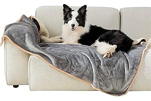 Lesure Waterproof Dog Blankets for Large Dogs - Cat Blanket for Couch Protection - Sherpa Fleece Waterproof Pet Blanket Pup P
