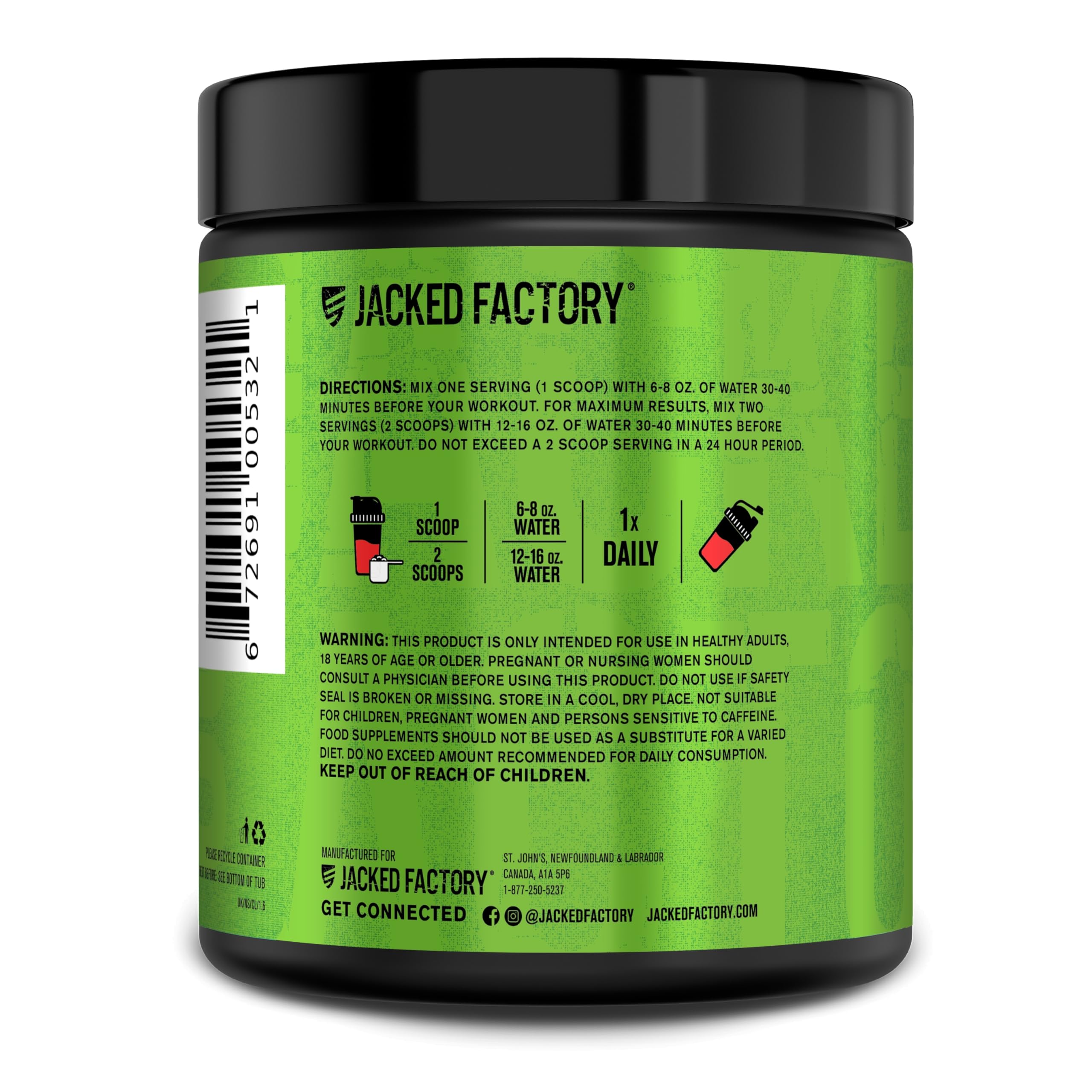 Jacked Factory NITROSURGE Pre Workout Supplement - Endless Energy, Instant Strength Gains, Clear Focus, Intense Pumps - NO Booster & Preworkout Powder with Beta Alanine - 30 Servings, Cherry Limeade