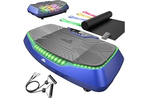 FLYBIRD 4D Vibration Plate 330 LBS Capacity, Oscillation, Linear, Pulsation Vibration Plate Exercise Machine, Triple Motors Vibration Plate for Bone Density Building & Lymphatic Drainage