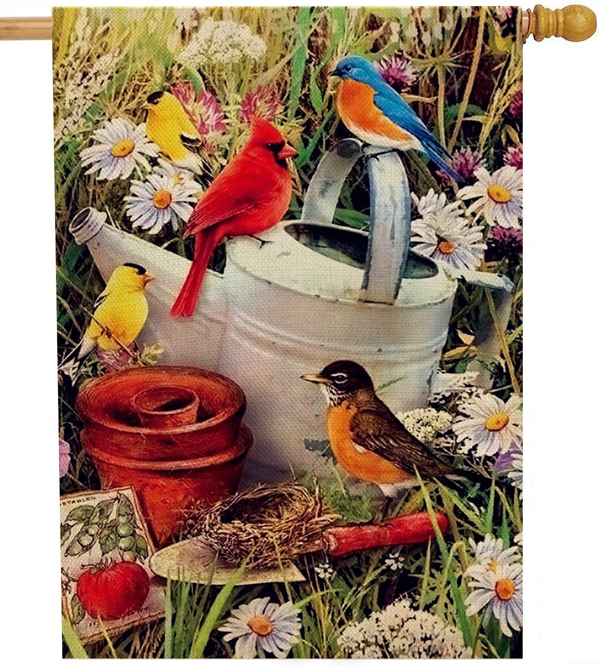 Best Hummingbird Garden Flag 28X40
