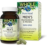 Natural Factors Whole Earth & Sea Pure Food Men's Multivitamin & Mineral 60 Tablets, Made with Organic Ingredients