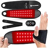 Red Light Therapy for Hand Wrist with Heat & Massage, 3000mAh Controller Infrared Light with 108 Beads Wrist Brace & Hands Wrap Pad for Knee Ankle Foot Joint
