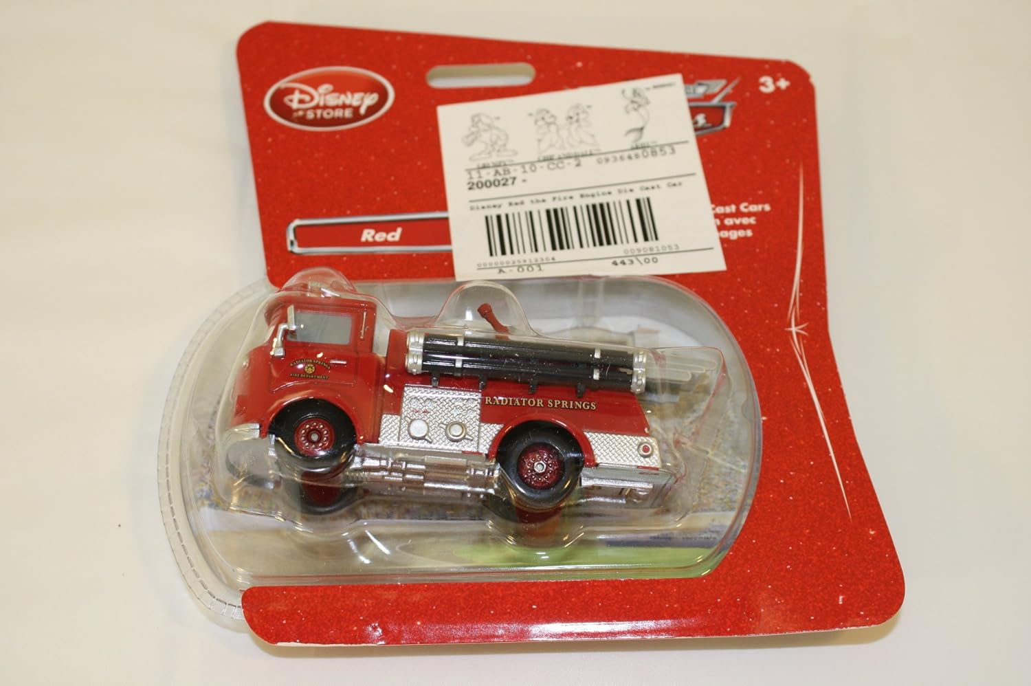disney cars red fire engine