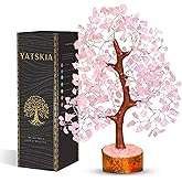 Rose Quartz Crystal Tree - Bonsai Tree of Life - Pink Room Decor - Spiritual Decor - Desk Decorations for Women Office - Gems